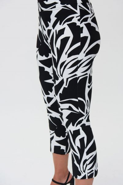 Joseph Ribkoff Vanilla/Black Capri Pants Style 232258