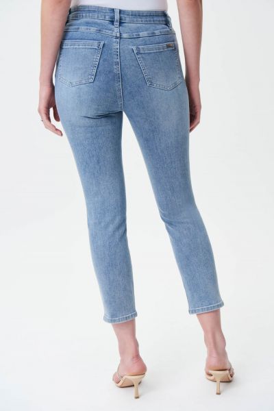 Joseph Ribkoff Vintage Blue Medium Wash Slim Cropped Jeans Style 232917