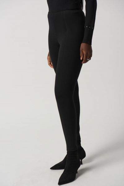 Joseph Ribkoff Black Ponte de Roma Slim-Fit Pants Style 233089