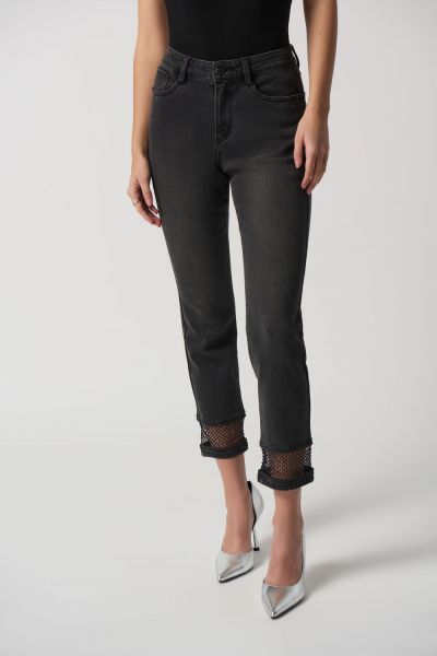 Joseph Ribkoff Charcoal Grey Classic Slim-Fit Jeans Style 233933