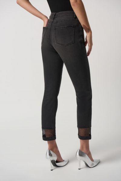 Joseph Ribkoff Charcoal Grey Classic Slim-Fit Jeans Style 233933