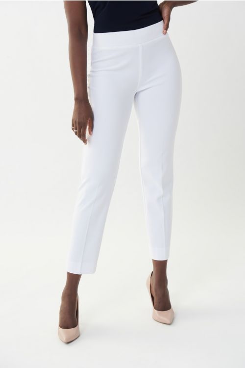 Joseph Ribkoff White Classic Straight Pants Style 143105