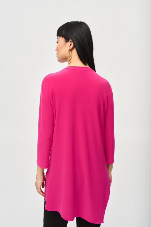 Joseph Ribkoff Pink Punch Asymmetric Tunic Style 161066