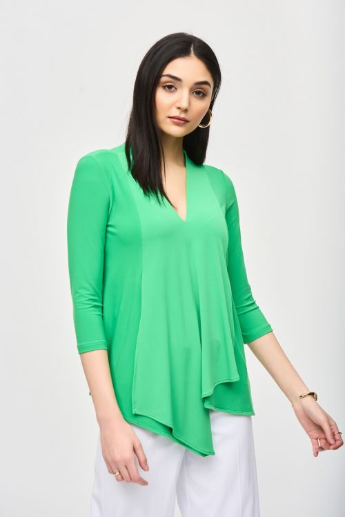 Joseph Ribkoff Island Green Asymmetric Tunic Style 161066S24