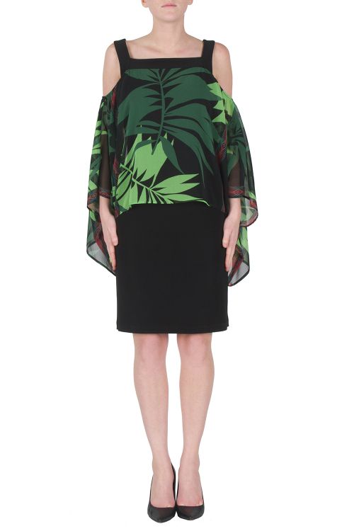 Joseph Ribkoff Black/Green/Lime Dress Style 172624