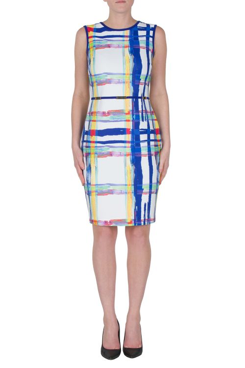 Joseph Ribkoff White/Multi Dress Style 172712