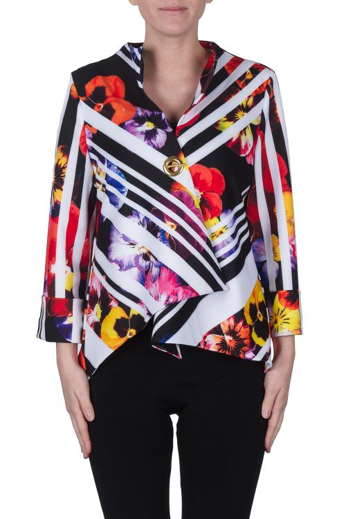 Joseph Ribkoff Black/Red/Multi Jacket Style 172745