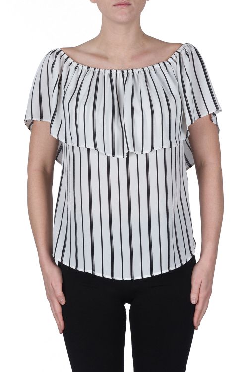 Joseph Ribkoff White/Black Top Style 172923