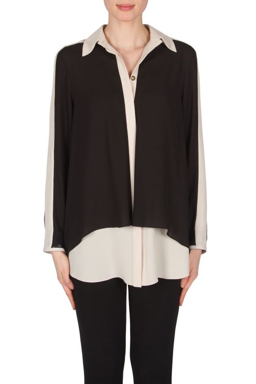 Joseph Ribkoff Blouse Black/Champagne Style 173282