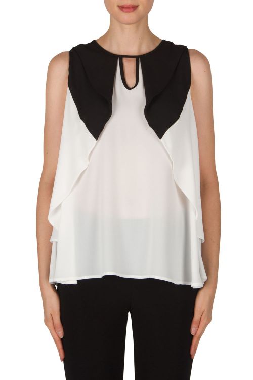 Joseph Ribkoff Off-White/Black Top Style 173289