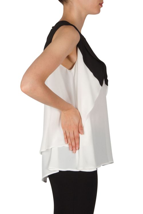 Joseph Ribkoff Off-White/Black Top Style 173289