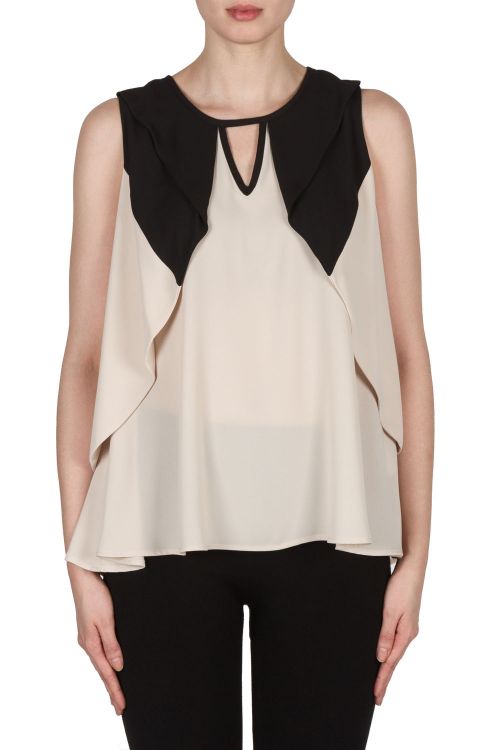 Joseph Ribkoff Champagne/Black Top Style 173289