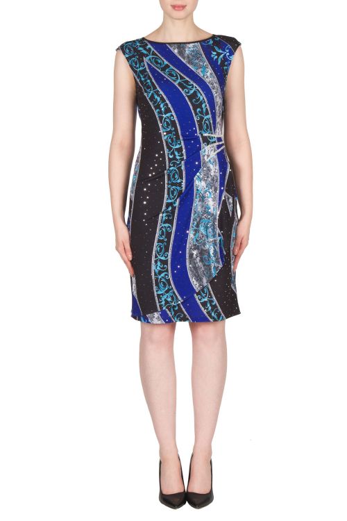 Joseph Ribkoff Black/Blue/Multi Dress Style 173680