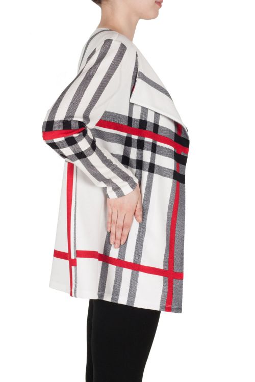 Joseph Ribkoff Vanilla/Black/Red Cover Up Style 173952