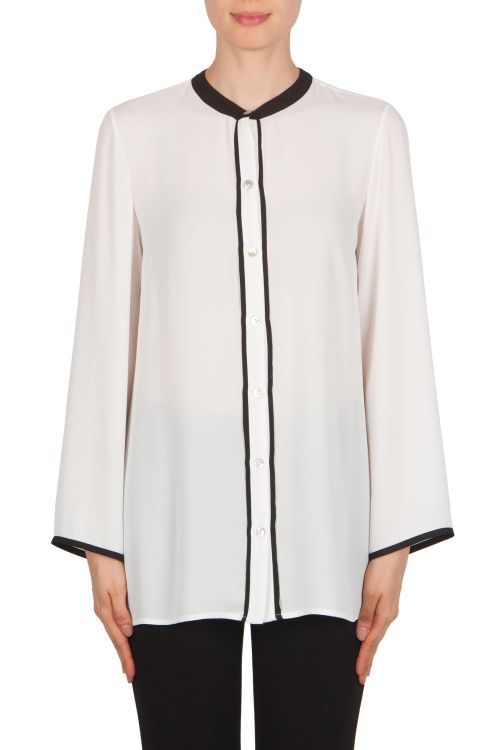 Joseph Ribkoff Off-White/Black Blouse Style 174276