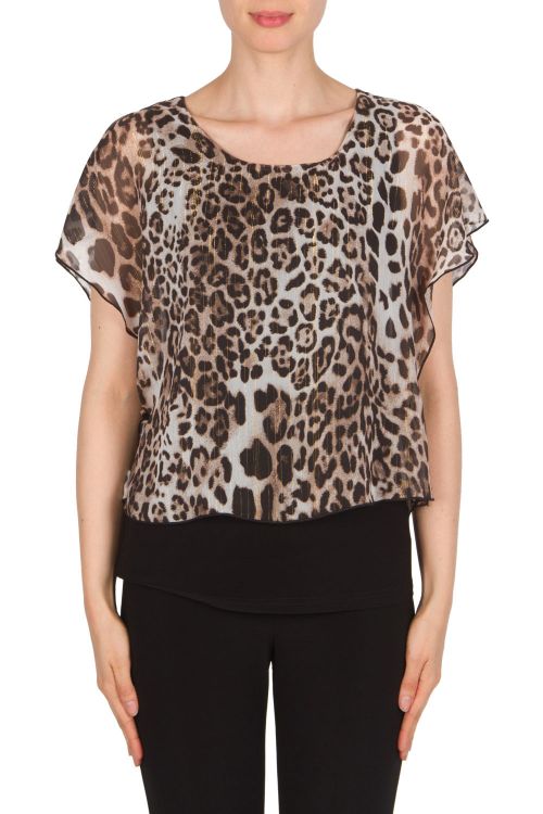 Joseph Ribkoff Taupe/Black Top Style 174777