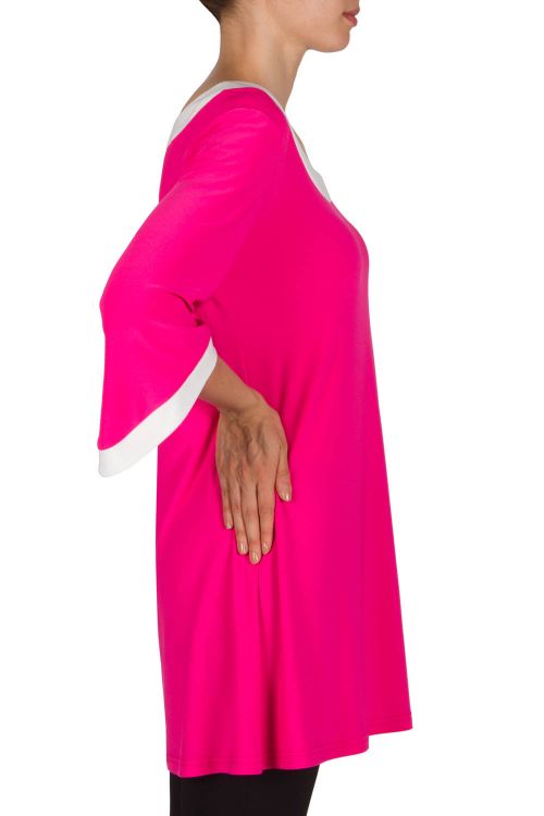 Joseph Ribkoff Neon Pink/Vanilla Tunic Style 181058