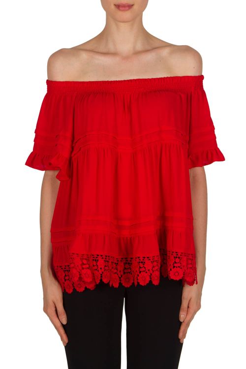 Joseph Ribkoff Red Top Style 181297