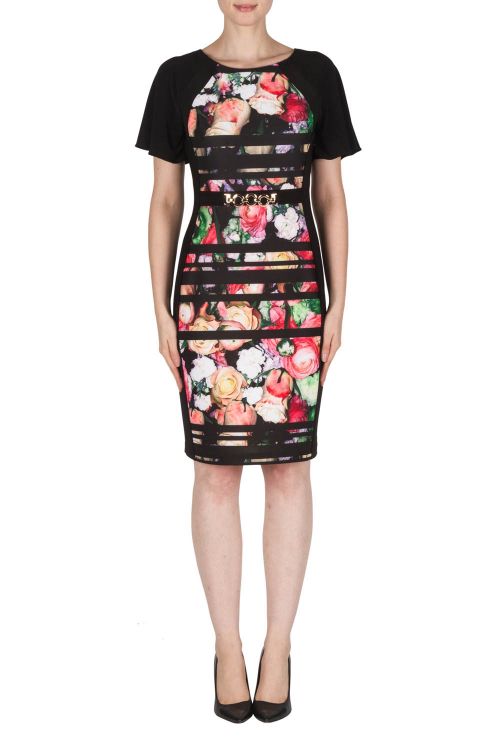 Joseph Ribkoff Black/Multi Dress Style 181732