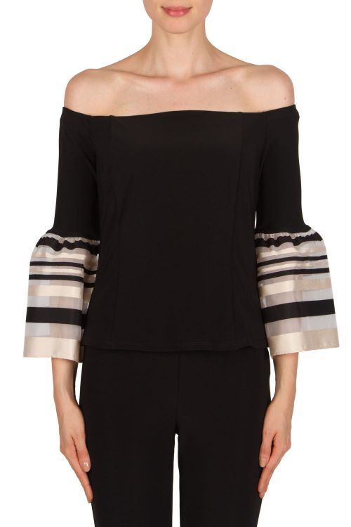 Joseph Ribkoff Black/Beige Top Style 181912