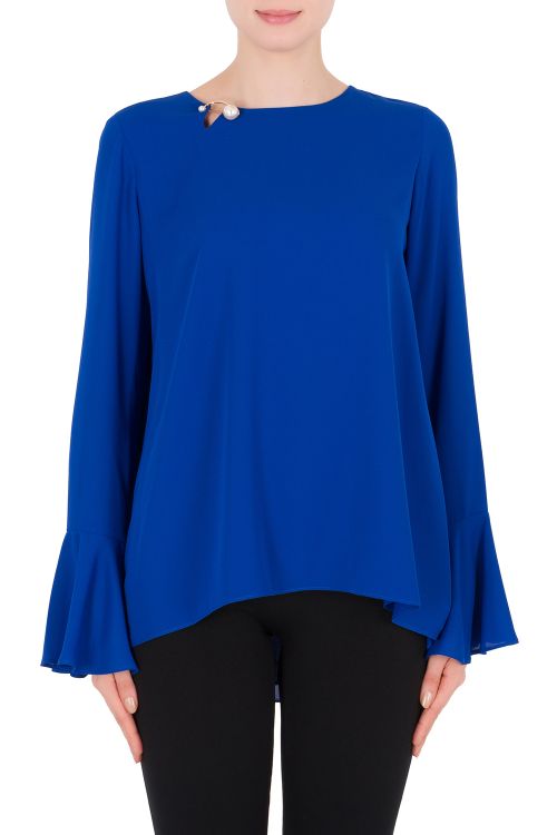 Joseph Ribkoff Azure Blue Top Style 182282