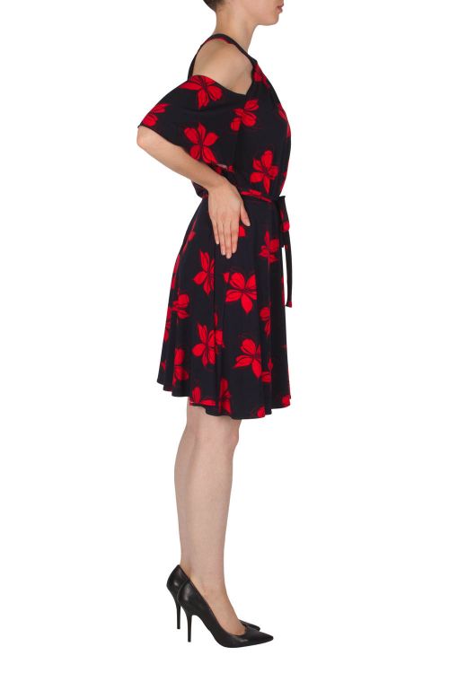 Joseph Ribkoff Navy/Red Dress Style 182563