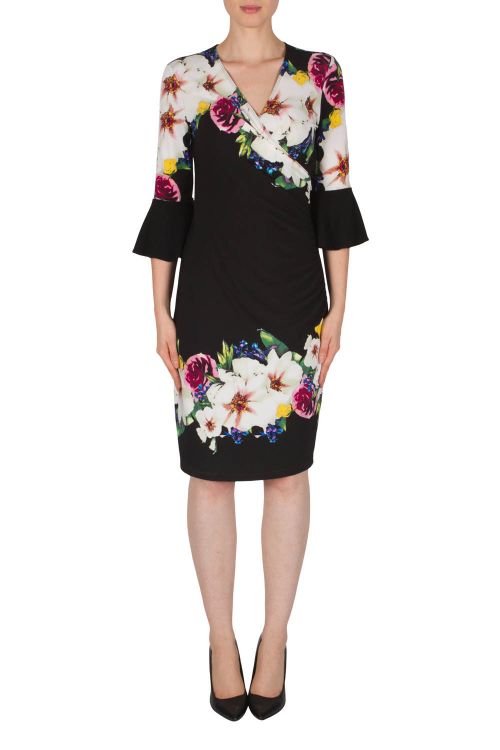 Joseph Ribkoff Black/Multi Dress Style 182710