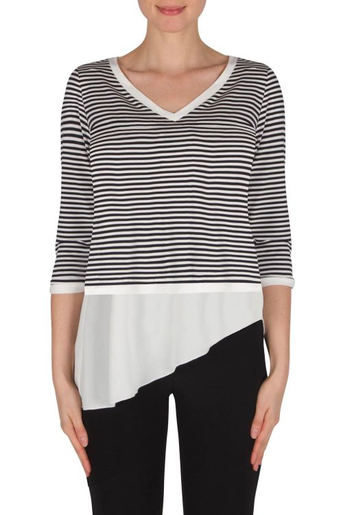 Joseph Ribkoff Navy/Off-White Top Style 182900