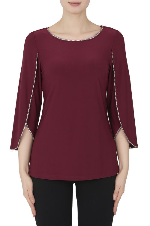 Joseph Ribkoff Cranberry Top Style 183026X 