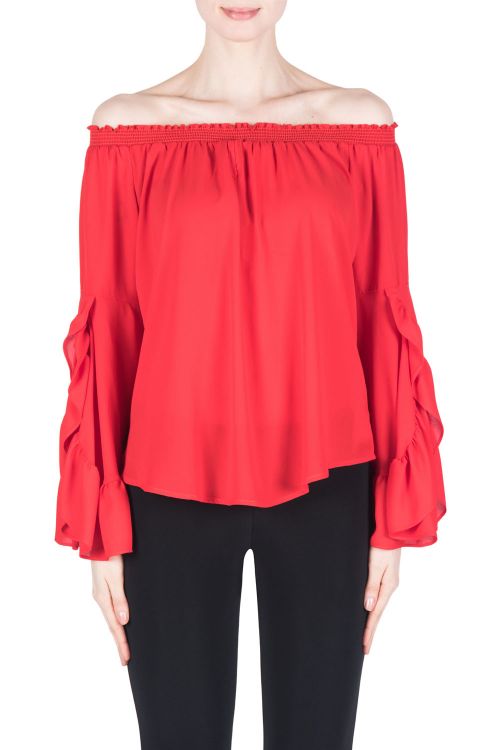 Joseph Ribkoff Lipstick Red Top Style 183279