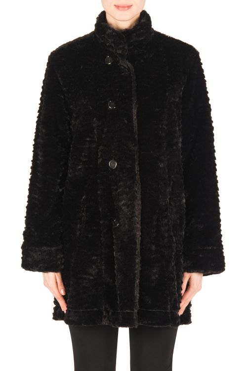 Joseph Ribkoff Black Reversible Coat Style 183363