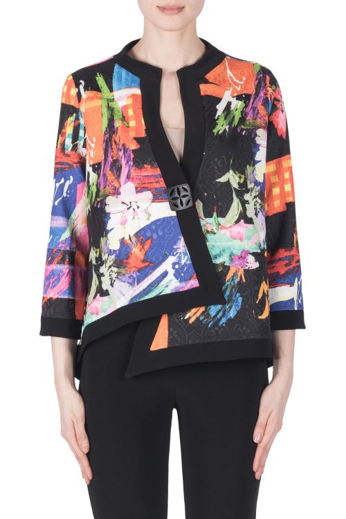 Joseph Ribkoff Black/Multi Jacket Style 183541