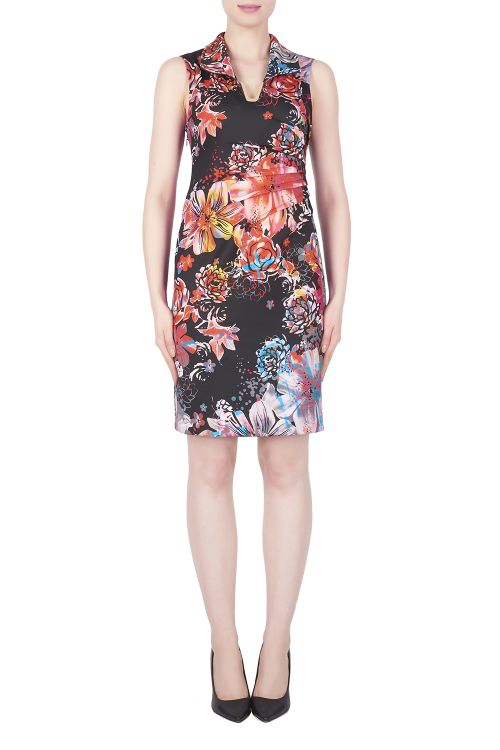 Joseph Ribkoff Black/Multi Dress Style 183759