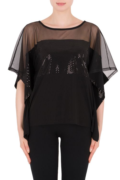 Joseph Ribkoff Black/Black Top Style 184421