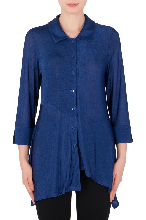 Joseph Ribkoff Blue Melange Blouse Style 184464