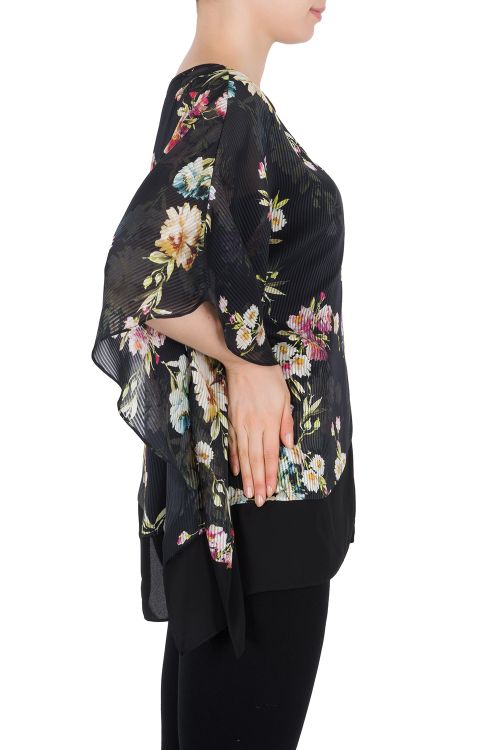 Joseph Ribkoff Black/Multi Tunic Style 184609