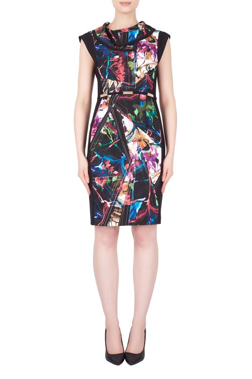 Joseph Ribkoff Black/Multi Dress Style 184643