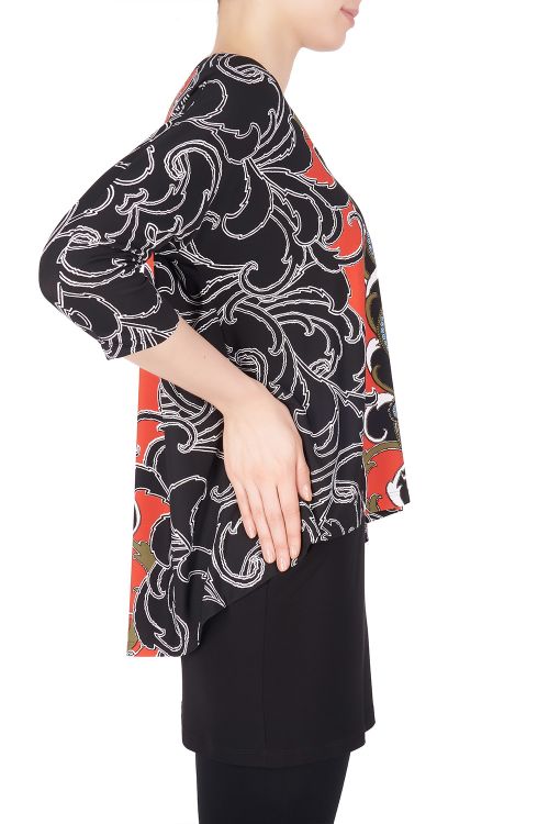 Joseph Ribkoff Black/Red Tunic Style 184674