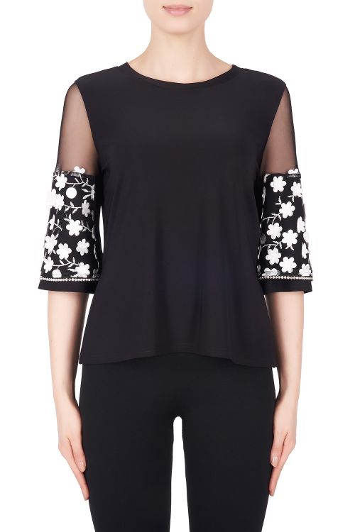 Joseph Ribkoff Black/White Top Style 184840