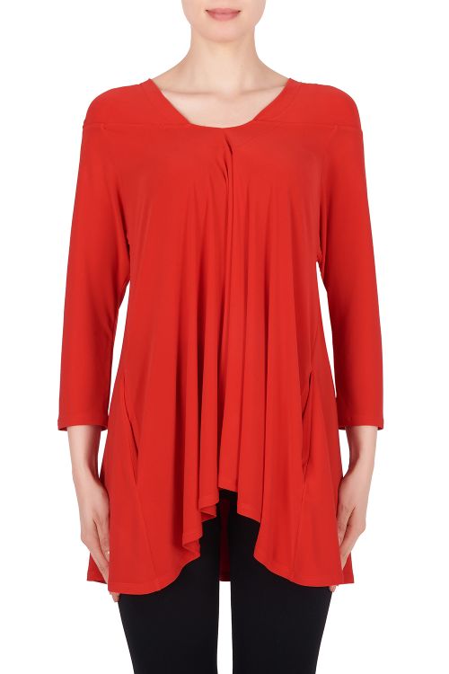 Joseph Ribkoff Lipstick Red Top Style 191078