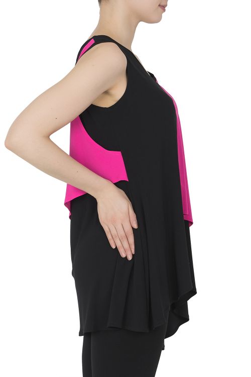 Joseph Ribkoff Black/Neon Pink Tunic Style 191081