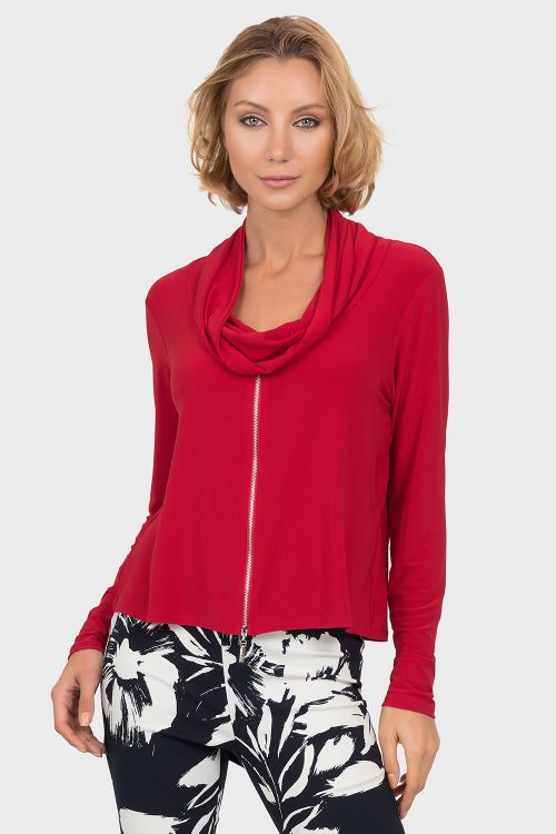 Joseph Ribkoff Lipstick Red Top 191142