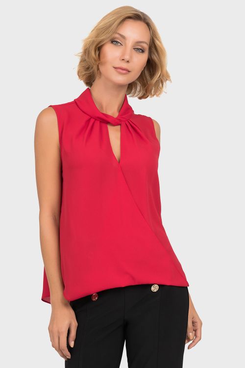 Joseph Ribkoff Lipstick Red Top Style 192259