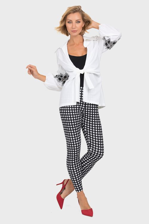 Joseph Ribkoff White/Black Twin Set Style 192442