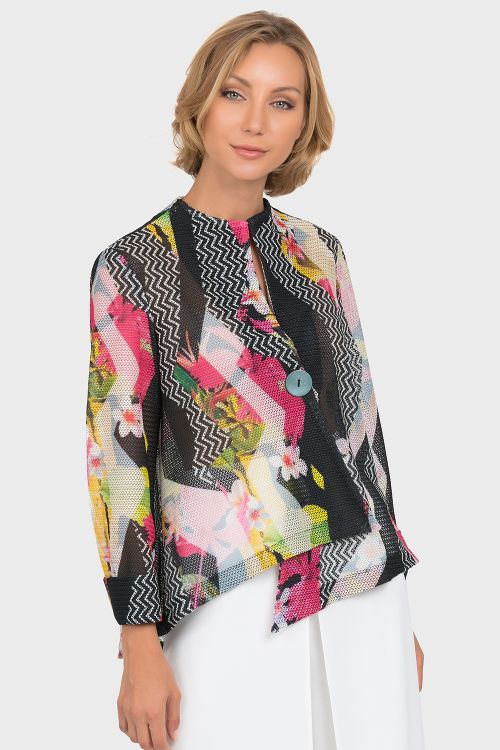 Joseph Ribkoff Black/Multi Jacket Style 192590