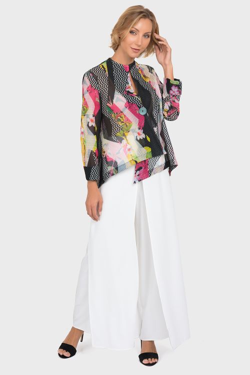 Joseph Ribkoff Black/Multi Jacket Style 192590