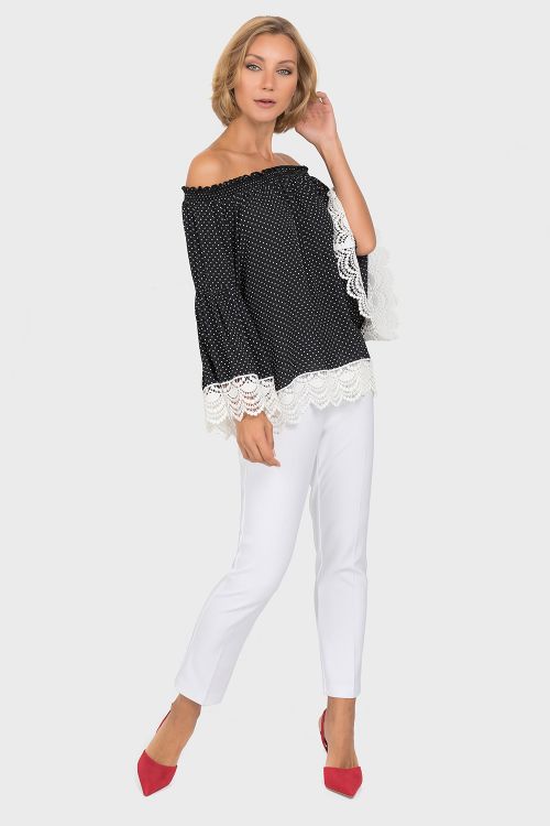 Joseph Ribkoff Black/White Top Style 192600