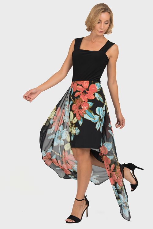 Joseph Ribkoff Black/Multi Skirt Style 192634