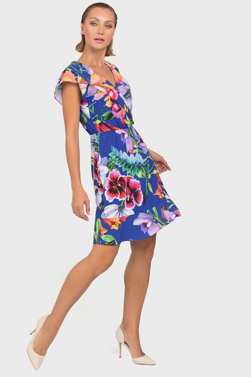 Joseph Ribkoff Blue/Multi Dress Style 192673