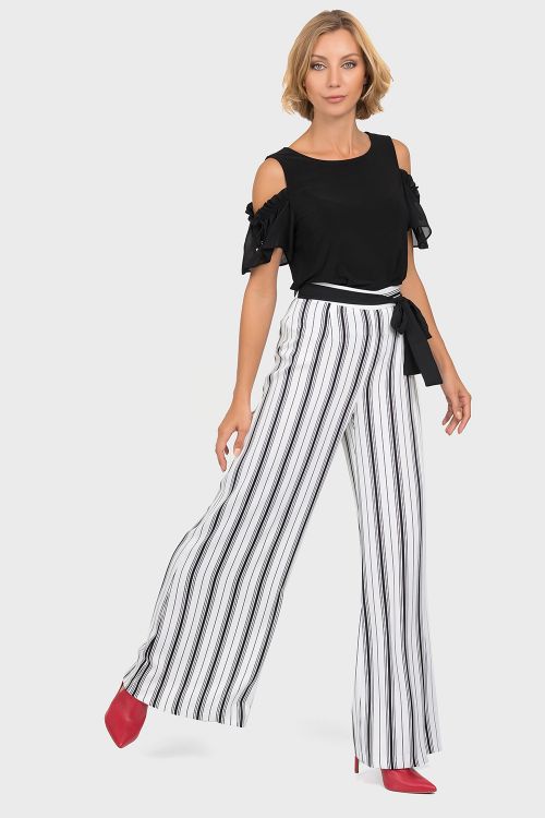 Joseph Ribkoff White/Black Pant Style 192905